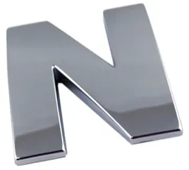 emblemat-litera-literka-cyfra-cyfry-chrom-n-n-k3t13