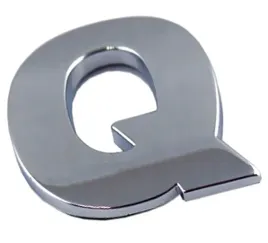 emblemat-litera-literka-cyfra-cyfry-chrom-q-q-a3t31