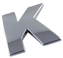 emblemat-litera-literka-cyfra-cyfry-chrom-k-k-w7x82
