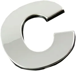 emblemat-litera-literka-cyfra-cyfry-chrom-c-c-x1l24