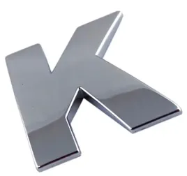 emblemat-litera-literka-cyfra-cyfry-chrom-k-k-i9t12