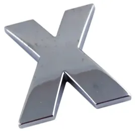 emblemat-litera-literka-cyfra-cyfry-chrom-x-x-h5s34