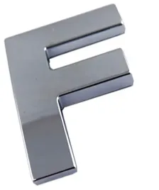 emblemat-litera-literka-cyfra-cyfry-chrom-f-f-p9t27