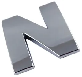 emblemat-litera-literka-cyfra-cyfry-chrom-n-n-i3k34