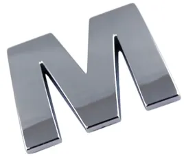 emblemat-litera-literka-cyfra-cyfry-chrom-m-v9u41