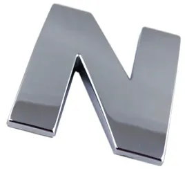 emblemat-litera-literka-cyfra-cyfry-chrom-n-n-l7e66