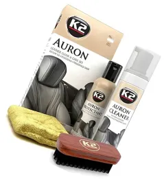 pielegnacja-skorzanej-tapicerki-k2-auron-150ml-200ml-scierka-szczotka