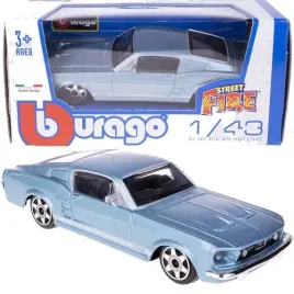 ford-mustang-gt-blekitny-samochod-metalowy-auto-model-bburago-1-43