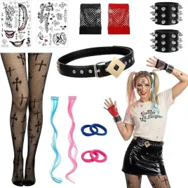 stroj-przebranie-harley-queen-gotam-kostium-komplet-tatuaze-7x-cosplay