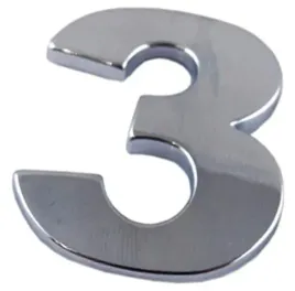 emblemat-cyfra-cyfry-litera-literka-chrom-3-trzy-s1w49