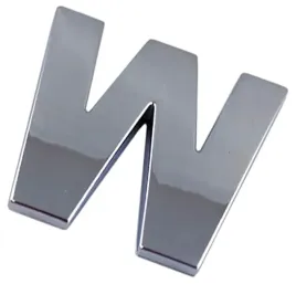 emblemat-litera-literka-cyfra-cyfry-chrom-w-w-j7w07