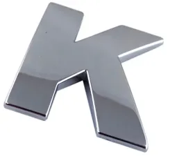 emblemat-litera-literka-cyfra-cyfry-chrom-k-k-l9f87