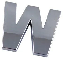 emblemat-litera-literka-cyfra-cyfry-chrom-w-w-o2x86