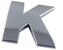 emblemat-litera-literka-cyfra-cyfry-chrom-k-k-z6r96