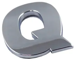 k8y50-emblemat-litera-literka-cyfra-cyfry-chrom-q