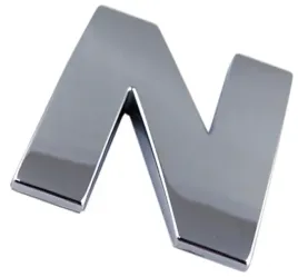 emblemat-litera-literka-cyfra-cyfry-chrom-n-n-e2s55