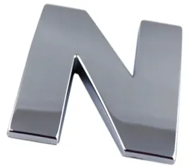 emblemat-litera-literka-cyfra-cyfry-chrom-n-n-u2y49