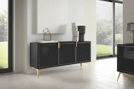 komoda-bravio-szerokosc-165-cm-czarna-siatka-zlota-stal-trzydrzwiowa-styl