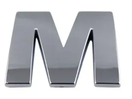 emblemat-litera-literka-cyfra-cyfry-chrom-m