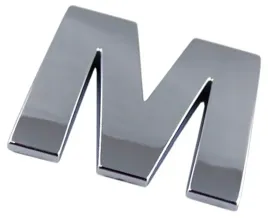 emblemat-k1q70-litera-literka-cyfra-cyfry-chrom-m