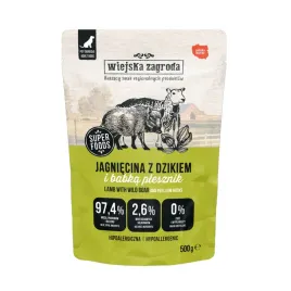 wiejska-zagroda-hipoalergiczna-mokra-karma-dla-psa-jagniecina-dzik-500g