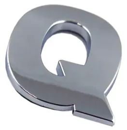 v6m08-emblemat-litera-literka-cyfra-cyfry-chrom-q