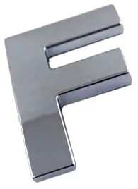 emblemat-w0y47-litera-literka-cyfra-cyfry-chrom-f