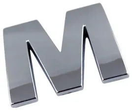 emblemat-p0y83-litera-literka-cyfra-cyfry-chrom-m