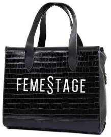 torebka-shopper-femestage-czarna-z-paskiem-a4