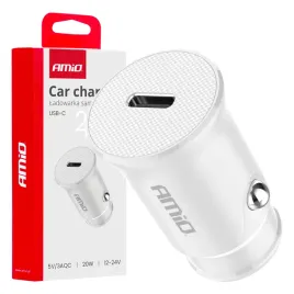 ladowarka-samochodowa-usb-c-20w-pd-fast-charge-amio-03876-biala-12-24v