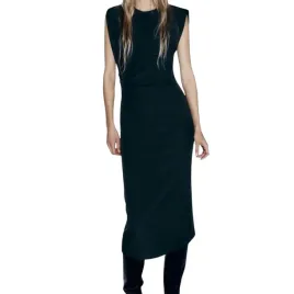 sukienka-damska-zara-midi-czarna-elegancka-z-marszczeniem