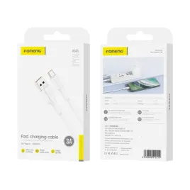 foneng-kabel-xs01-usb-c-3a-1m-bialy