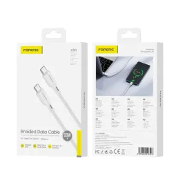 foneng-kabel-xs11-usb-c-usb-c-pd-60w-1m-bialy