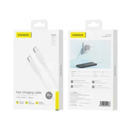 foneng-kabel-xs07-usb-c-usb-c-pd-60w-1-2m-bialy