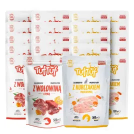 mokra-karma-dla-psa-saszetki-20x500g-zestaw-tuf-tuf-mix-kurczak-wolowina