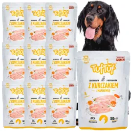 mokra-karma-dla-psa-tuf-tuf-65percent-miesa-saszetki-10x-100g-kurczak-z-marchewka