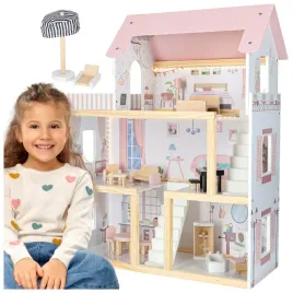 drewniany-domek-dla-lalek-duzy-78-cm-rozowy-meble-mebelki-oswietlenie-led