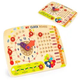 drewniana-tablica-manipulacyjna-dla-dzieci-kalendarz-zegar-ecotoys