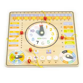 drewniana-tablica-manipulacyjna-kalendarz-zegar-ecotoys