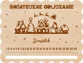 kalendarz-adwentowy-sanie-mikolaja-imie-domki-zawieszki