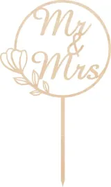 topper-slub-wesele-sklejka-mr-and-mrs