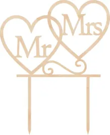 topper-slub-wesele-sklejka-mr-and-mrs