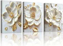 obraz-na-plotnie-w-ramie-dekoracja-scienna-40x60cm-wzor-biale-roze-3szt
