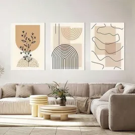 plakat-60x90cm-obraz-na-sciane-rosliny-geometryczne-bez-ramki-3szt