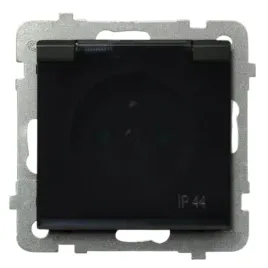 ospel-sonata-gniazdo-bryzgoszczelne-przeslona-czarny-metal-gph-1rzp-m-33-d