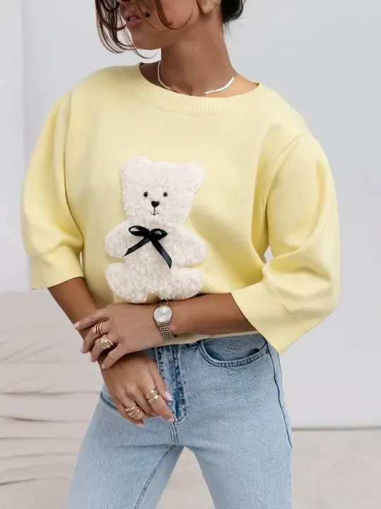 cocomore-sweter-mis-bear-czerwony-nowosc