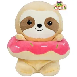 kawaii-pluszak-maskotka-przytulanka-leniwiec-bezowy-donut-mieciutki-23-cm