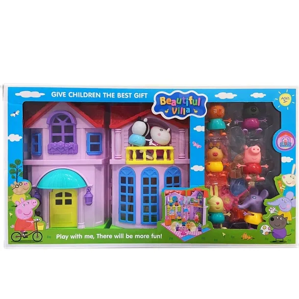 DOMEK ŚWINKA PEPPA AKCESORIA 8 figurek PEPPE PIE