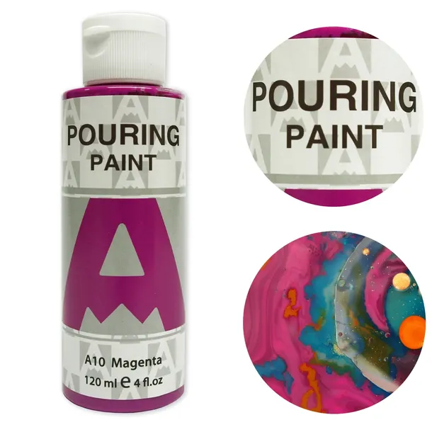 Farba akrylowa do Pouringu Aureuo Magenta 120ml Farby Pouring