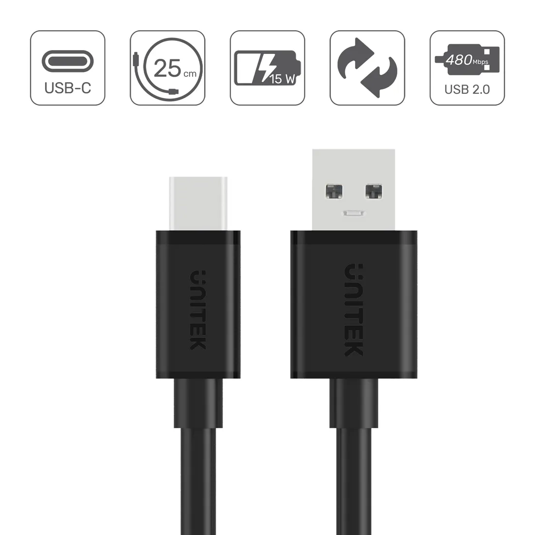 kabel-unitek-usb-usb-typ-c-025-m-czarny